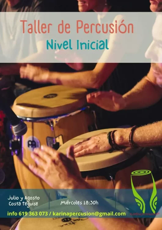 Taller de percusión - cartel 2